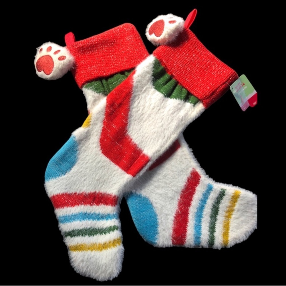 NEW Two dog intarsia Christmas Stockings